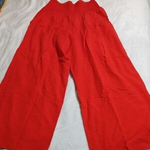 Elegant Red Flare Pants